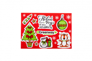Новогодний стикерпак, красный / New Year sticker pack, red 